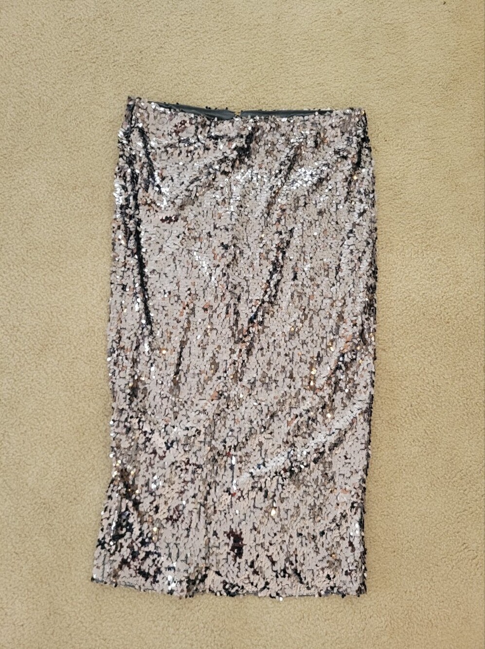 Draper James NWT Sequin Midi Skirt Silver Sparkle Holiday Party Women's Size XL
